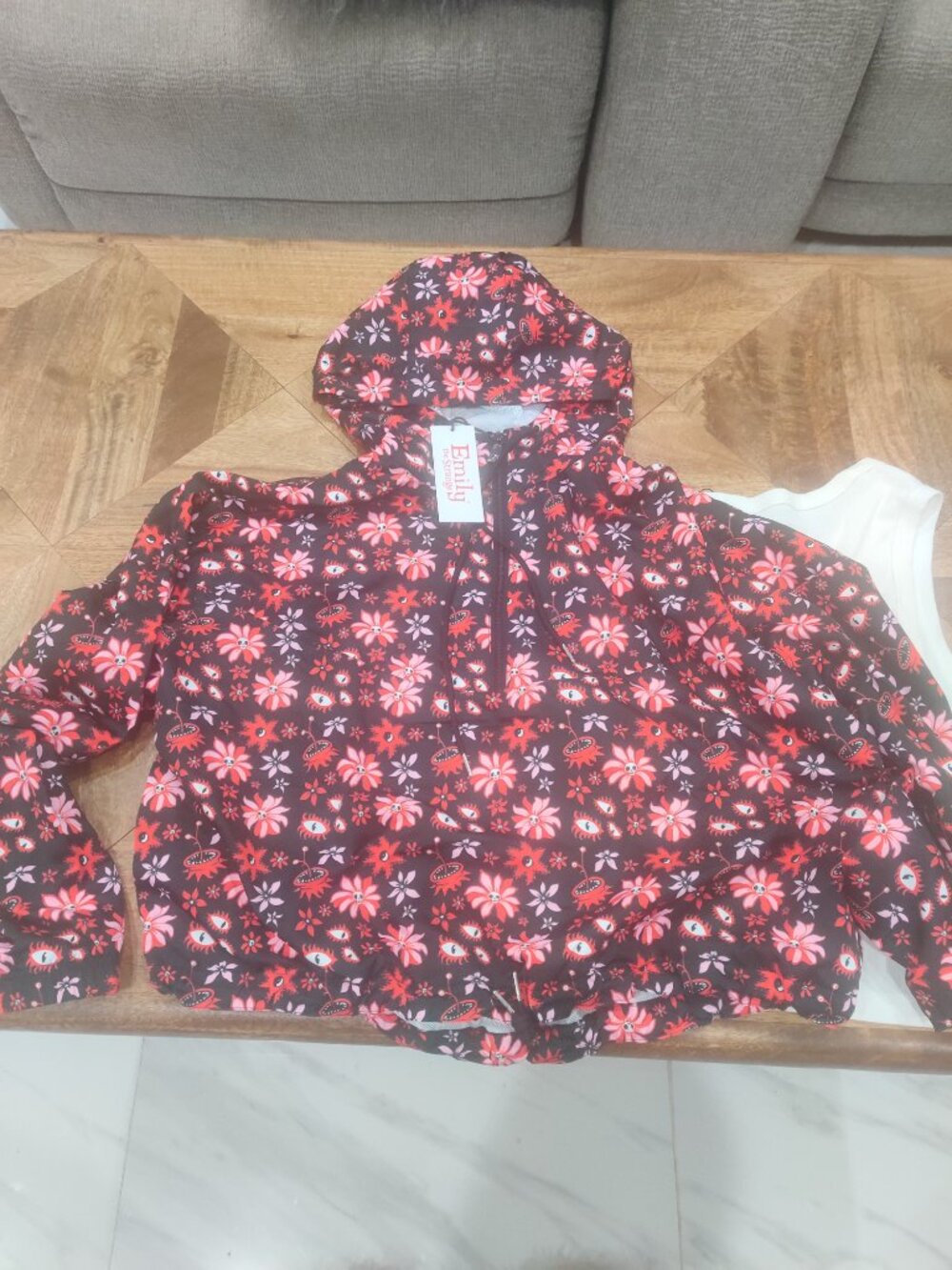 Hot Topic Emily the Strange hooded Windbreaker jacket size 2xl New